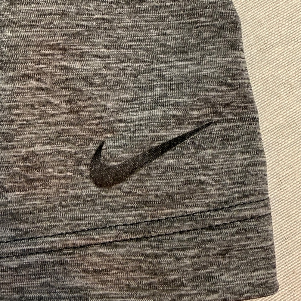 Nike 2-in-1 Tank Top Women L Gray Neon Yellow Dri-FIT Racerback Athleisure Gym - Picture 6 of 10